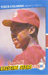1988 Fleer Exciting Stars Baseball Cards       011      Vince Coleman